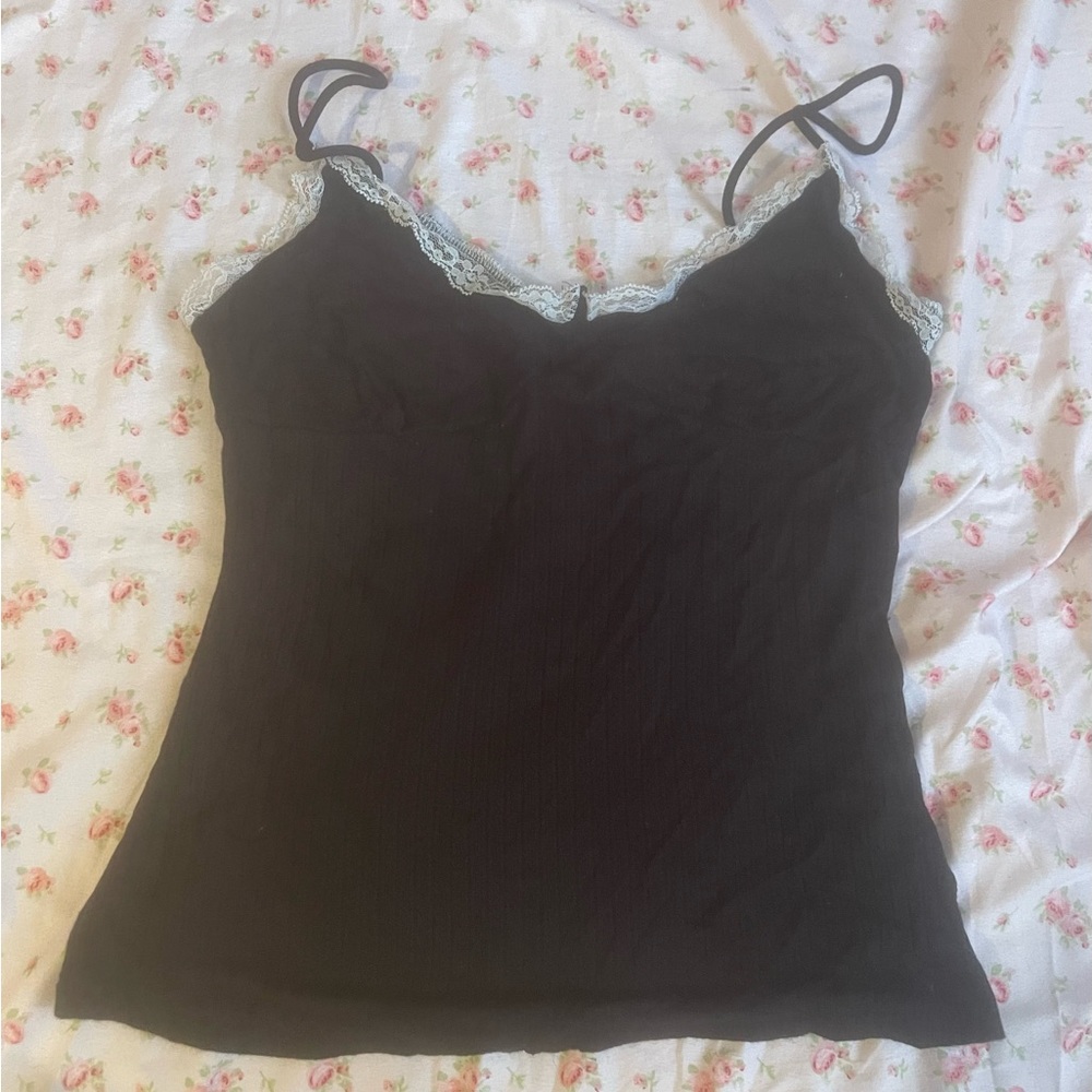 black lacy cami